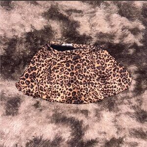 Y2K Leopard Print Bubble Skirt w/ Built-In Shorts XS/S 🐆